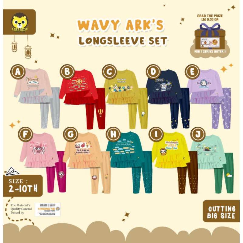 SETELAN WAVY ARK TUNIK SET XS-XL