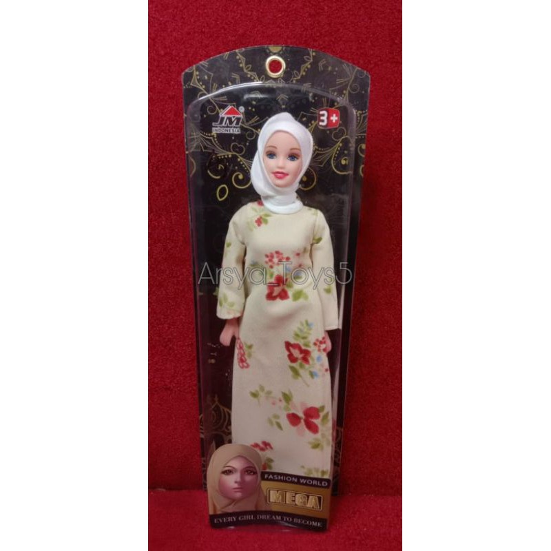 Mainan Anak Perempuan Boneka Hijab Mega Fashion Muslim 03011