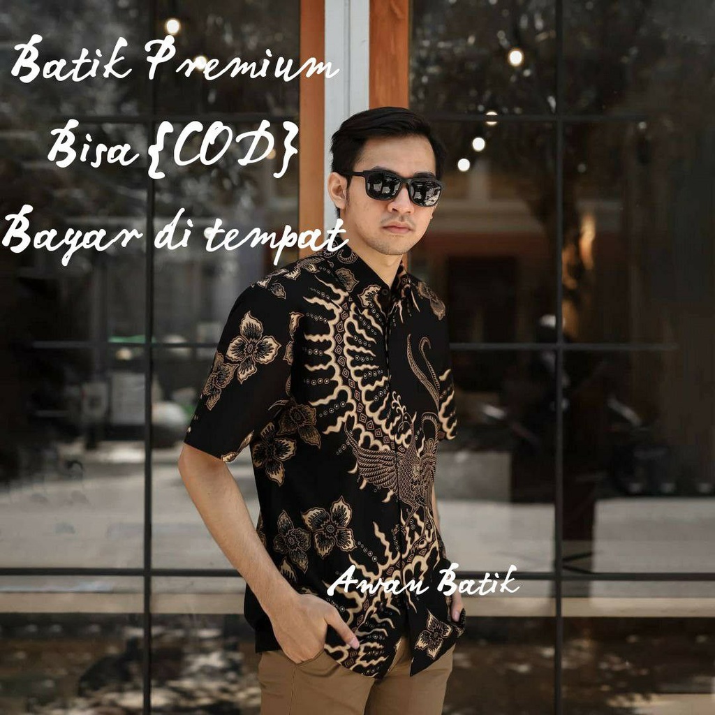 BATIK TERBARU 2022 Kemeja Batik Pria Lengan Pendek Hem Baju Batik Pria Lengan Pendek M L XL XXL