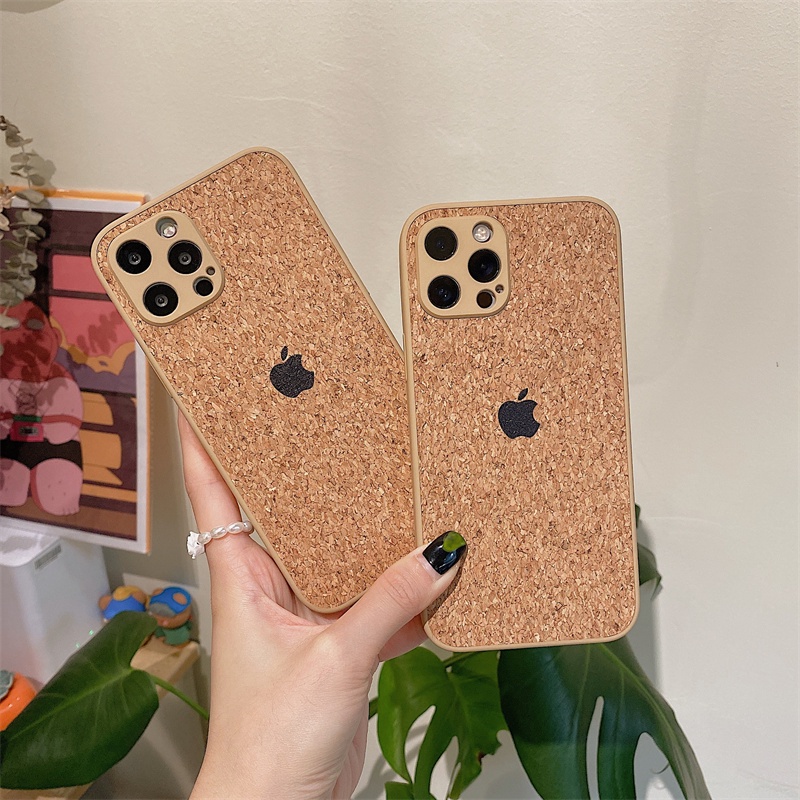 IPHONE Case logo Serat Kayu Iphone14 13 11 12 Mini Pro Max Kualitas Tinggi6 6S SE 2020 6 7 8 plus x XR XS Max x fall proof case