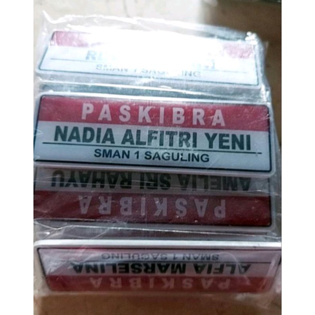 

Nama Dada/ Papan Nama/Nametag Paskibra/Akrilik fiber