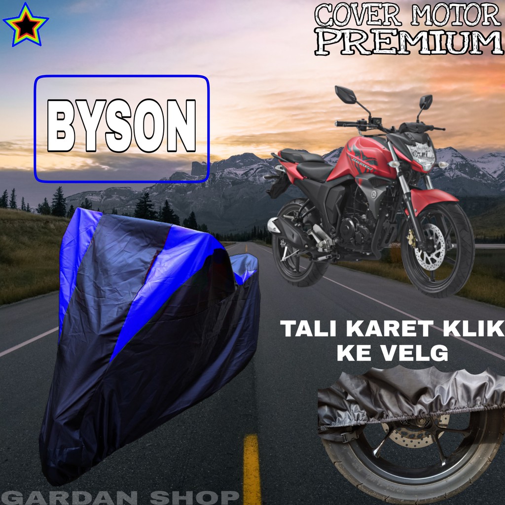 Sarung Motor BYSON Hitam BIRU Body Cover Byson PREMIUM