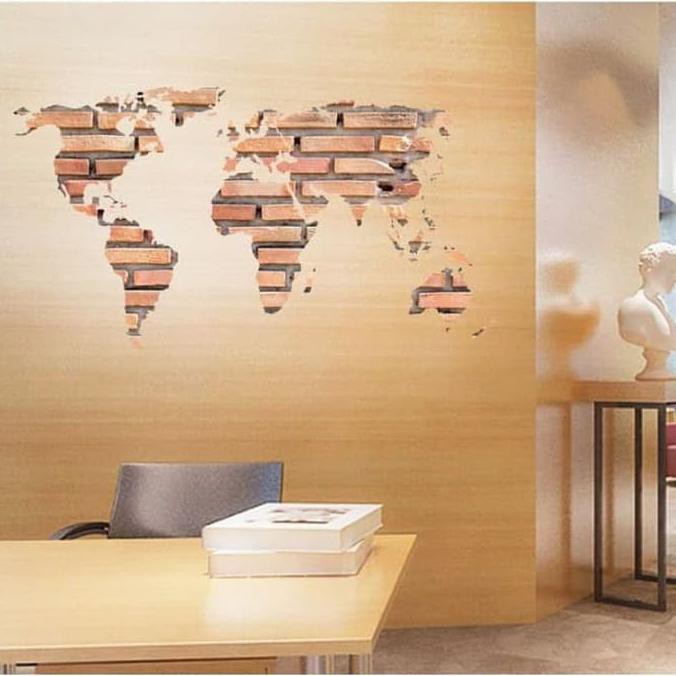 SK9212 Map Peta  Bata WALLSTICKER STIKER  DINDING  UK 60X90 