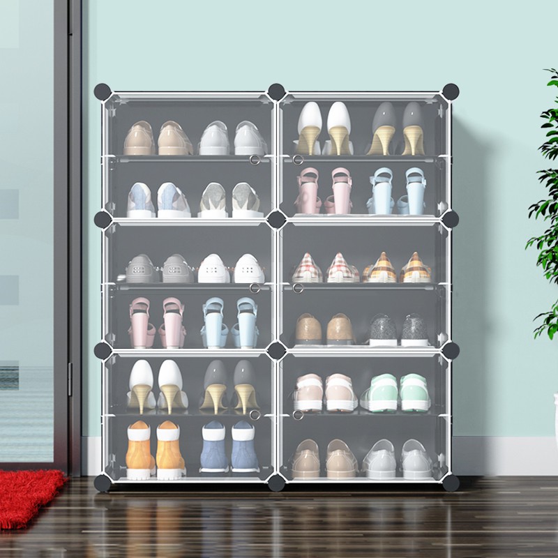 Rak Sepatu Anti Debu Layer Tebal Shoe Rack Portable Serbaguna Kotak Sepatu Portable