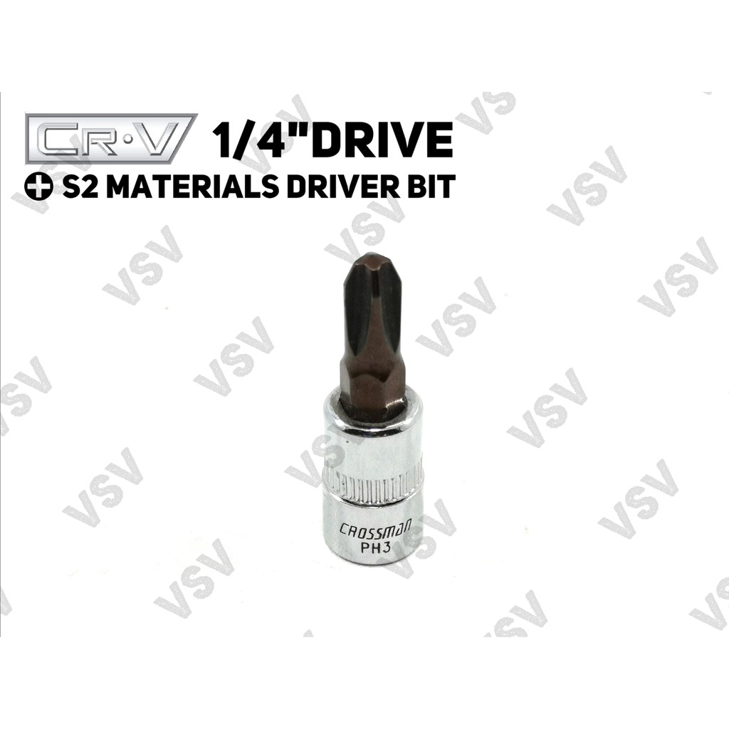 Gestar Philips Bits Sok 1/4&quot;DR PH3 Mata Sok obeng Plus PH3 99-403