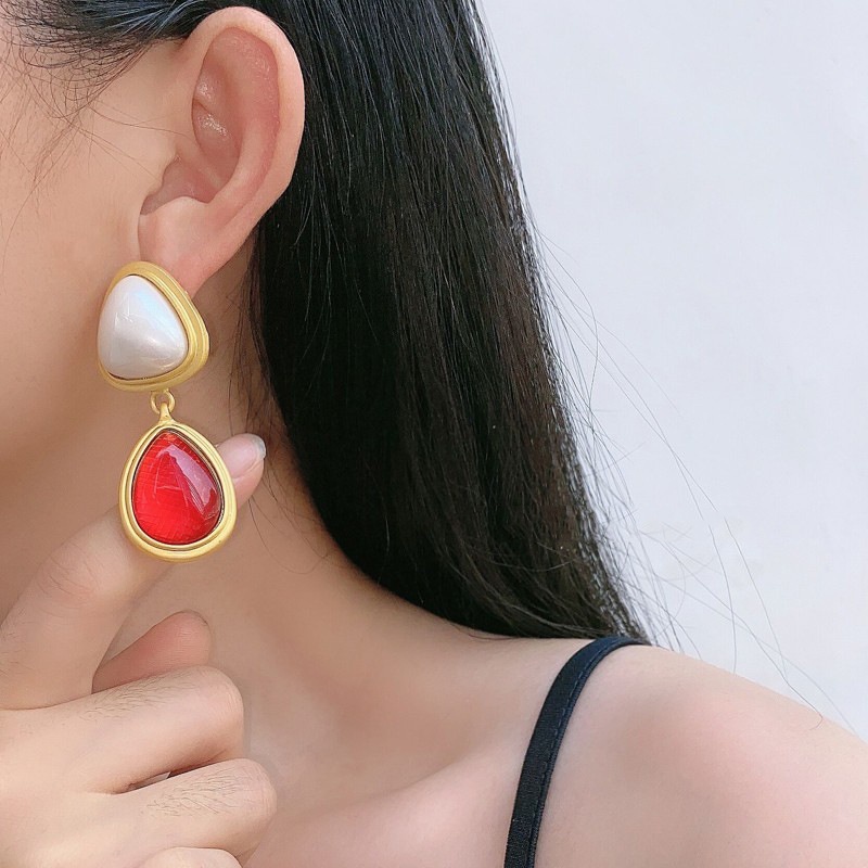 Anting Gantung Panjang Model Segitiga Gaya Retro Untuk Wanita