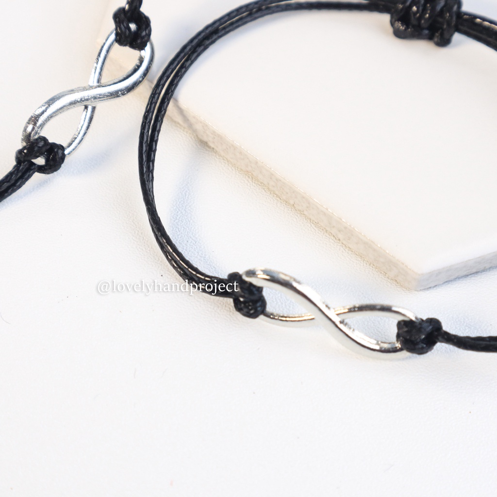 Gelang Tali infinity Korea Waterproof &amp; Satin Anti Karat Couple Persahabatan For Gift