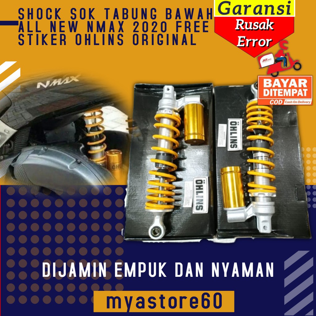 SHOCK BREAKER SOK PEREDAM TABUNG BAWAH BELAKANG ALL NEW YAMAHA NMAX 2020 FREE STIKER OHLINS ORIGINAL