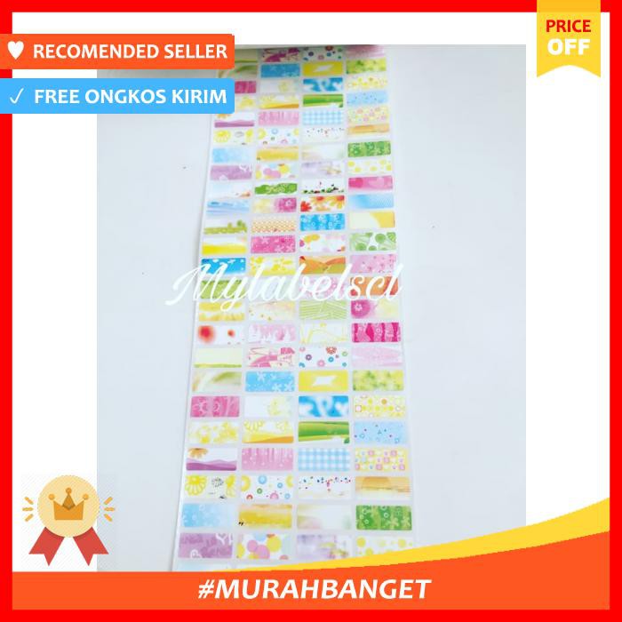 

Stiker - Label Nama Waterproof Sticker Anti Air Bunga Fancy Flower L - Pengikat & Perekat