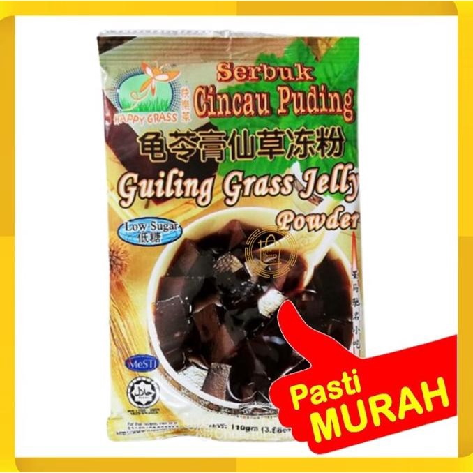 

langsung order saja] HAPPY GRASS GUILING GRAS JELLY POWDER 110G CINCAU BUBUK / KUI LING KAO
