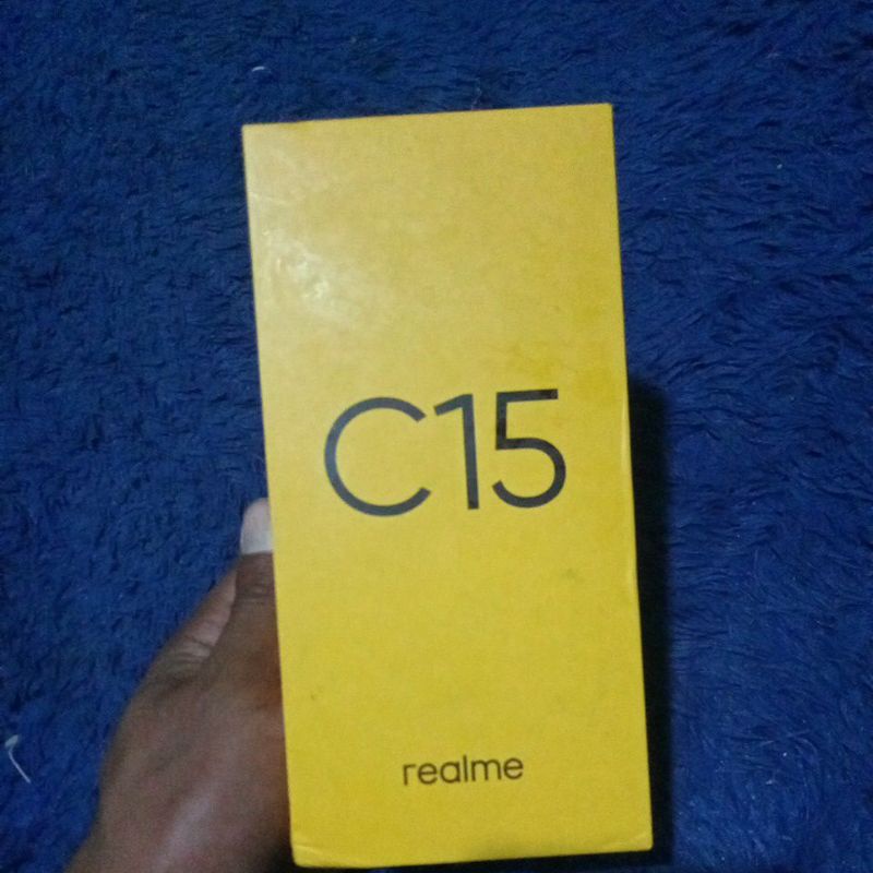 dus box / kotak hp realme C15 ori bawaan pabrik 2 tipe yg Snapdragon dan yg biasa