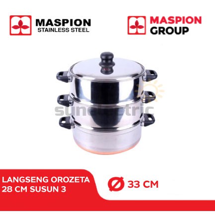 Maspion Langseng Steamer Stainless Orozeta 28 cm susun 3