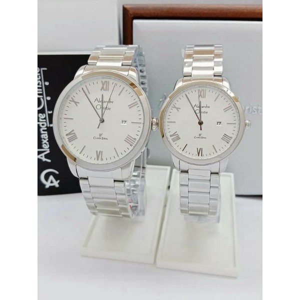 Hot Sale Jam Tangan Couple Alexandre Christie 8567 MD/LD Murah