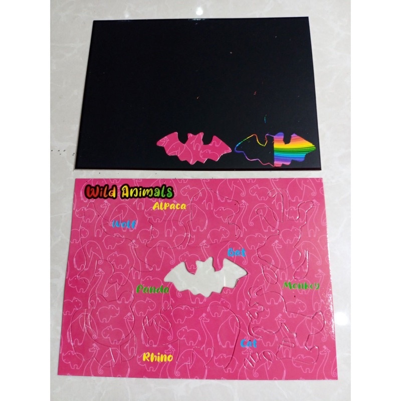 mainan edukasi anak magic rainbow scratch and draw / mewarnai gosok /