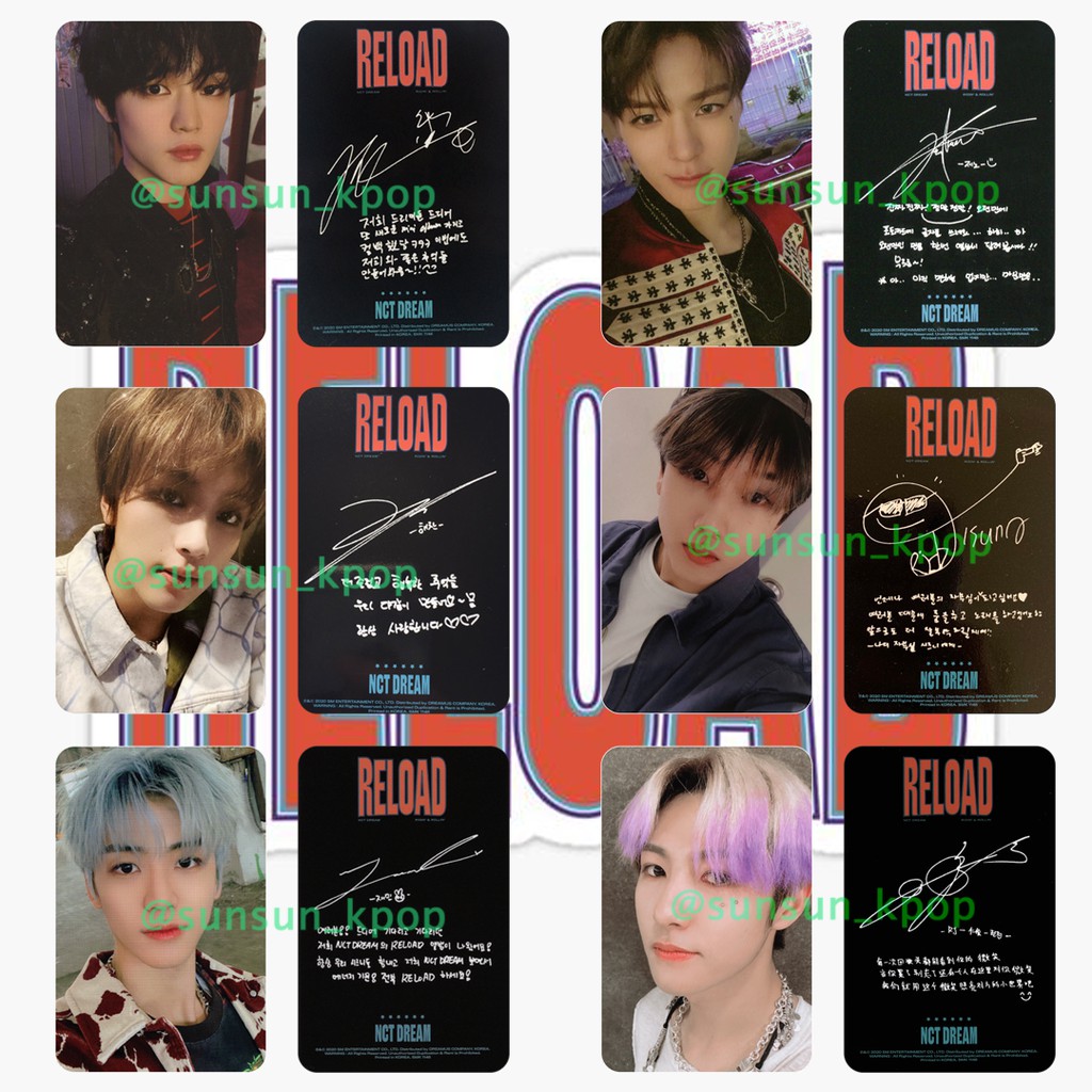 photocard nct Dream Reload unofficial