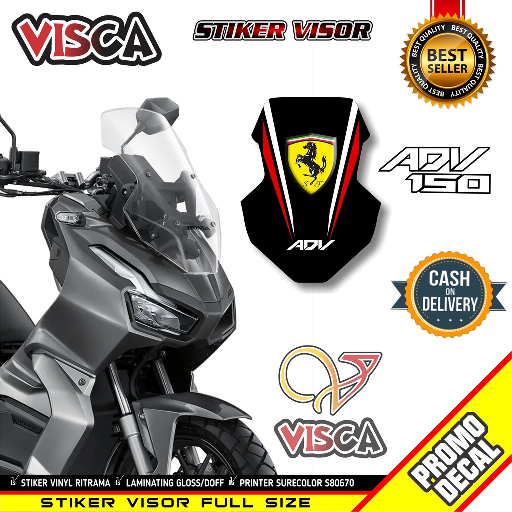 Stiker Visor Adv 150 Sticker Adv 150 Stiker Motor Adv 150 Stiker Visor Motor Honda Adv 150 Ferrari