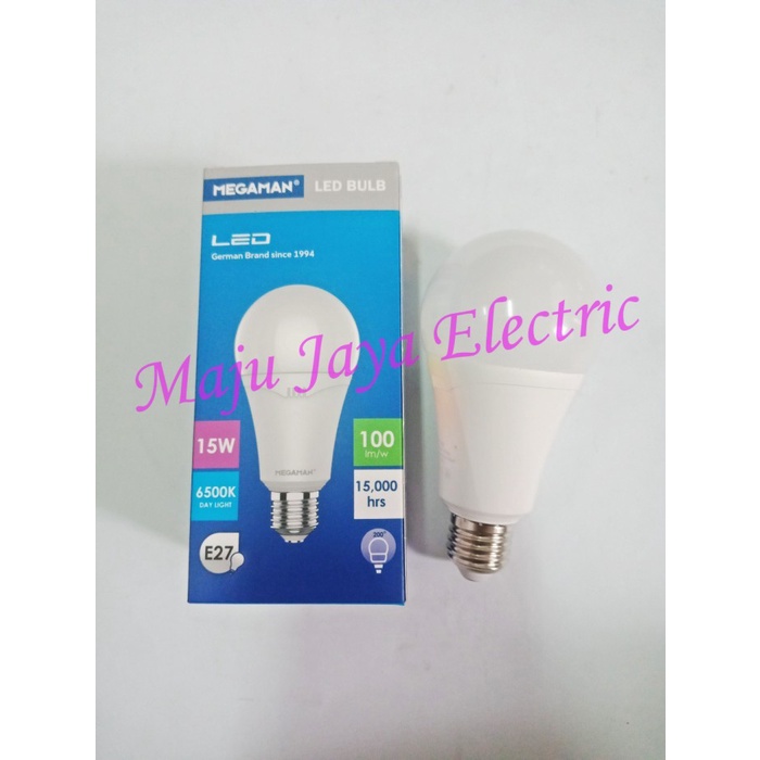 LED Megaman Bohlam Lampu 15 W Watt Bulb Putih / Kuning 15Watt 15W