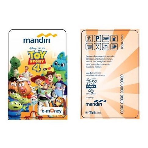 Mandiri eMoney Toy Story 4 - All Characters ORI /Like eTOLL Tapcash Flazz or Brizzi