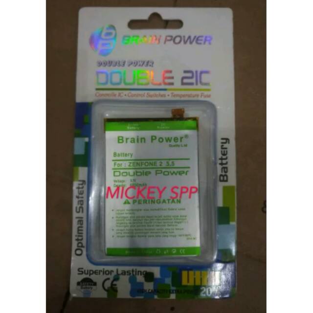 BATTERY BATERAI BATRE ASUS ZENFONE 2 5.5 ZE550ML ZE551ML Z008D Z00AD BRAIN POWER DOUBLE POWER