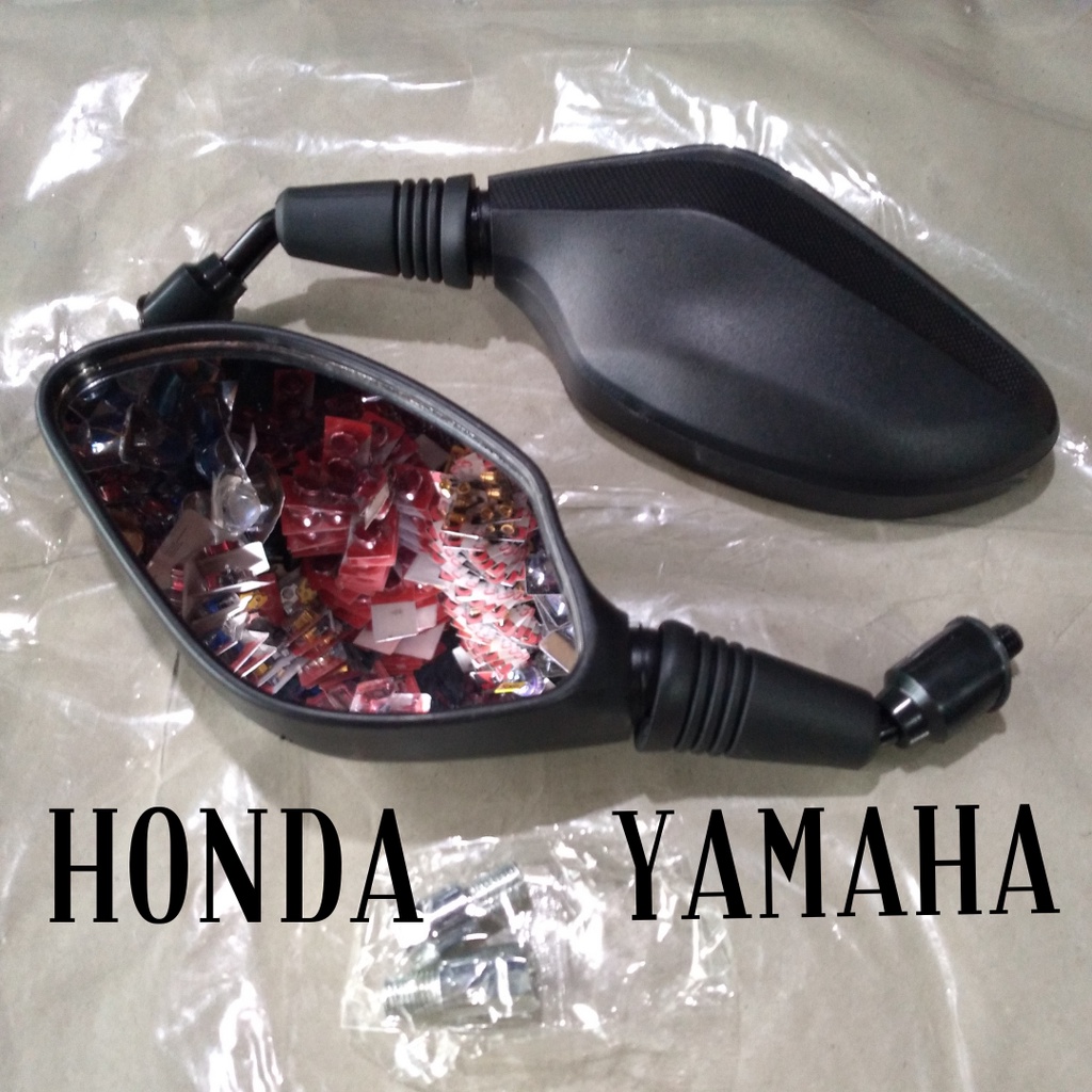 kaca spion sepion click hitam, karbon, twotone universal honda yamaha