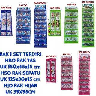 Rak gantung 3 in 1 organizer Rak tas sepatu dan hijab Rak gantung 3 in 1 organizer Rak tas sepatu dan hijab