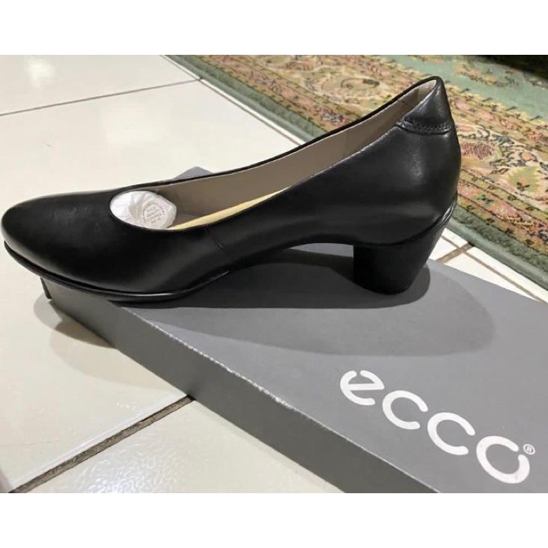 Authentic Ecco Sculptured Plain Pump Women Shoes : Black / Sepatu Ecco Wanita : Hitam