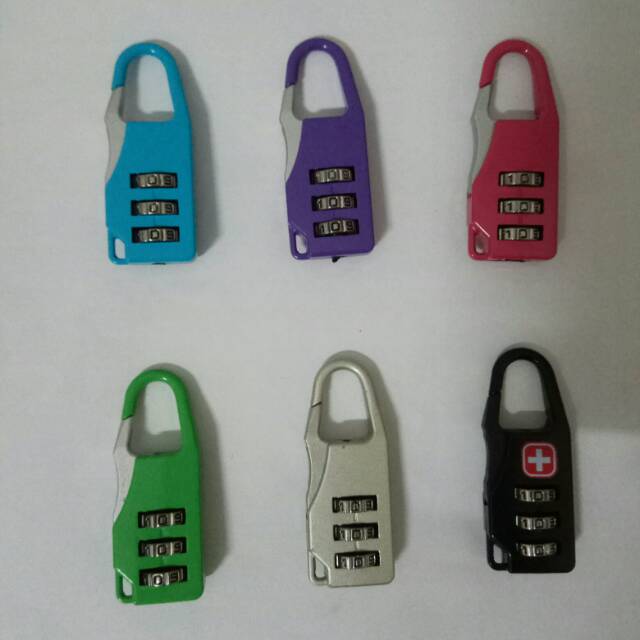 Gembok Koper Keychain Padlock 3 Digit