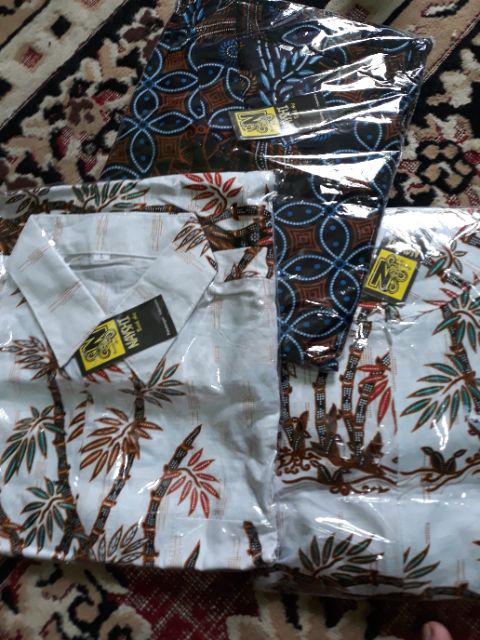 Gamis Batika Dress Batik Sogan Manda Seno Kawung Biru Jumbo Xxl Terlaris Grosir Diskon Murah