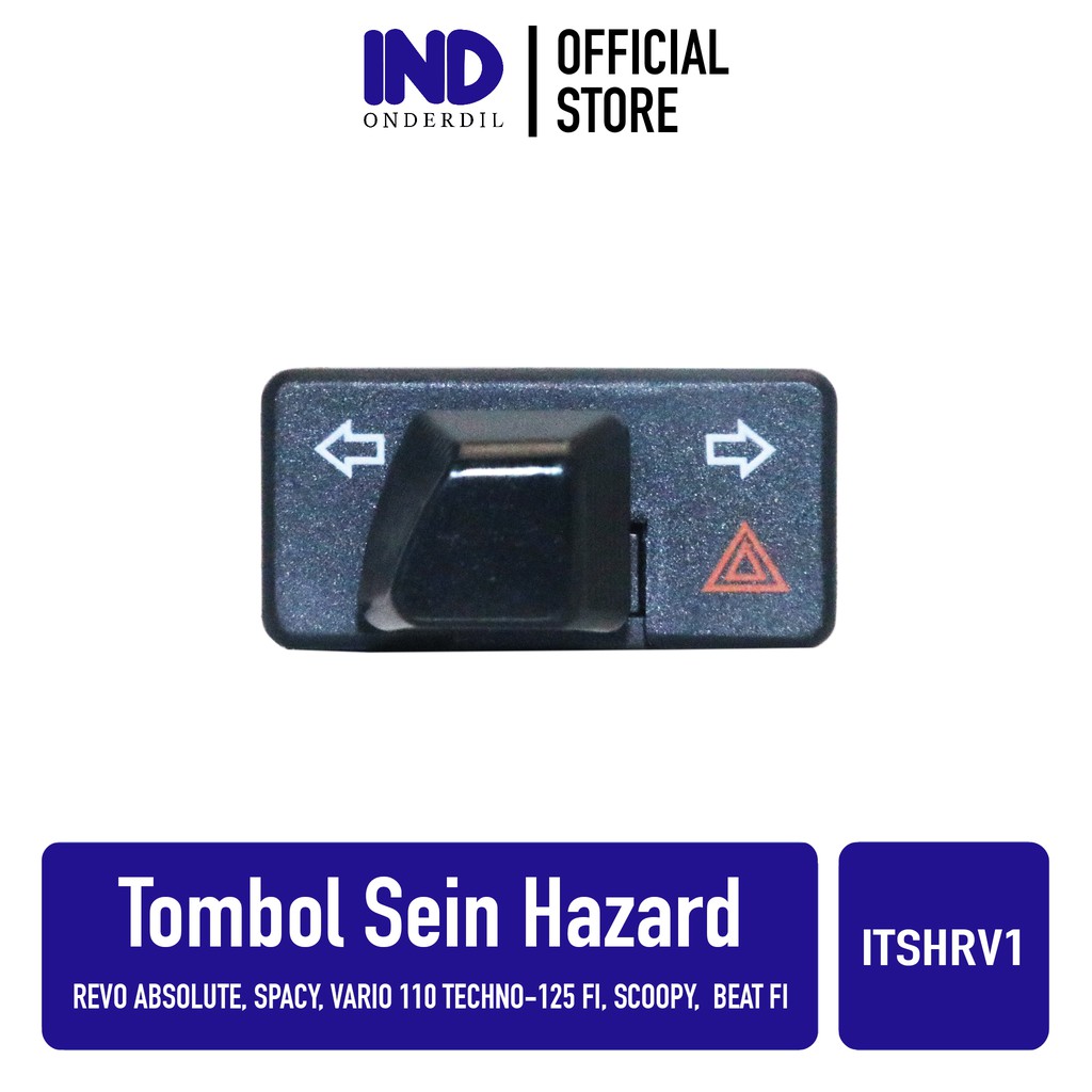 IND Onderdil Tombol 3 Fungsi Lampu Sen-Sein Hazard Revo Absolute/Spacy Karbu-FI/Scoopy Old-Lama-F1