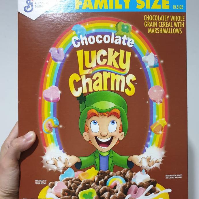 

GENERAL MILLS LUCKY CHARMS CHOCOLATE CEREAL 652 GR /23 OZ ( NON HALAL)