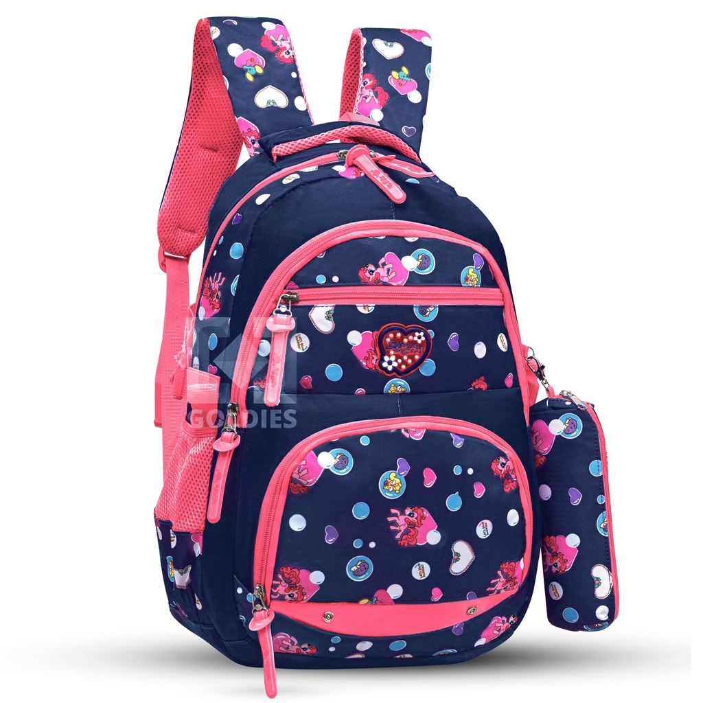 Tas Ransel Sekolah Anak Perempuan SILVERGIRL FREE POUCH PENSIL Original Import Terbaru Kekinian SD SMP SMA