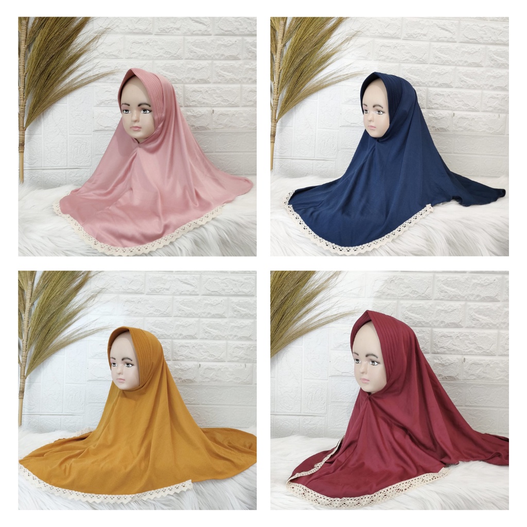 Jilbab Anak, Hijab Instan, Kerudung JERSEY BALON