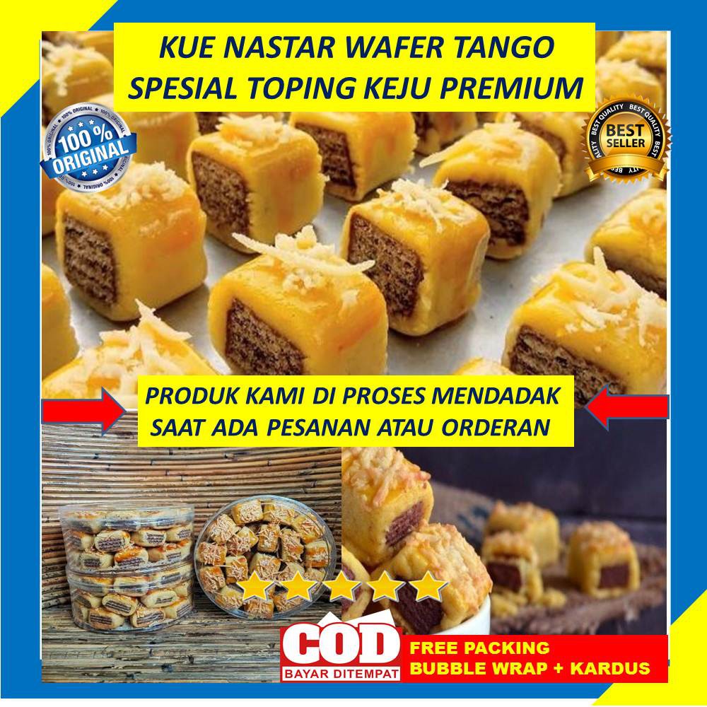 

Kue Kering Nastar 350 Gram Wafer Toping Keju Spesial Premium