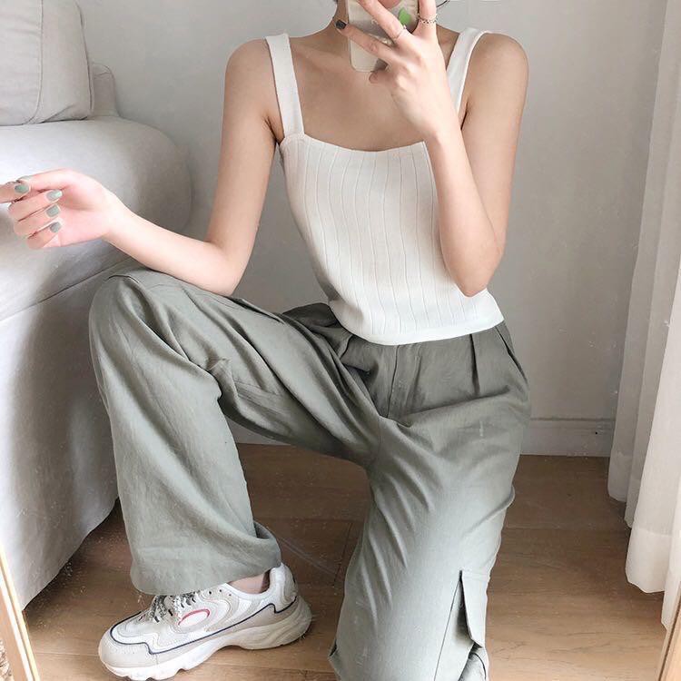 Korean Knit Tank Top | TANK TOP TALI RIB |SALE MURAH 1 KG MUAT 12PC-4