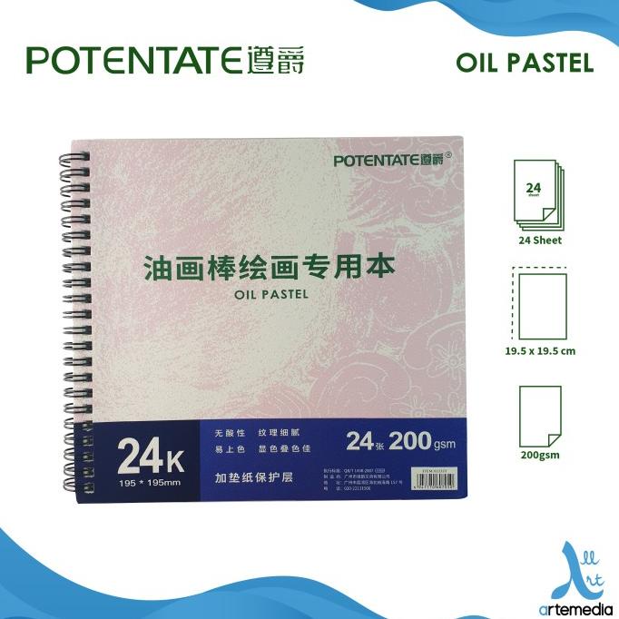 

Buku Sketsa Potentate 19,5X19,5Cm Oil Pastel Wire Bound Sketchbook