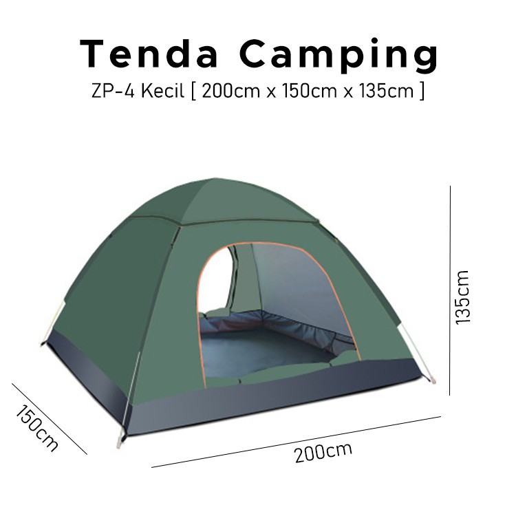 DISKON BESAR!!Tenda Camping Kemah 4-5 Orang/Tenda Camping Anti Air Tenda Camping Zp 5 Simple bisa cod