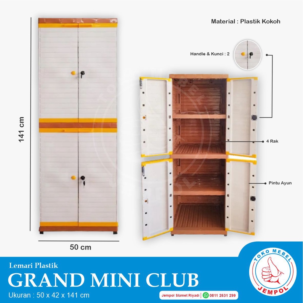 Jual Lemari Plastik Grand Mini Clubrak 2 Pinturackrak Bajulemari Pakaianlemari Saplemari 