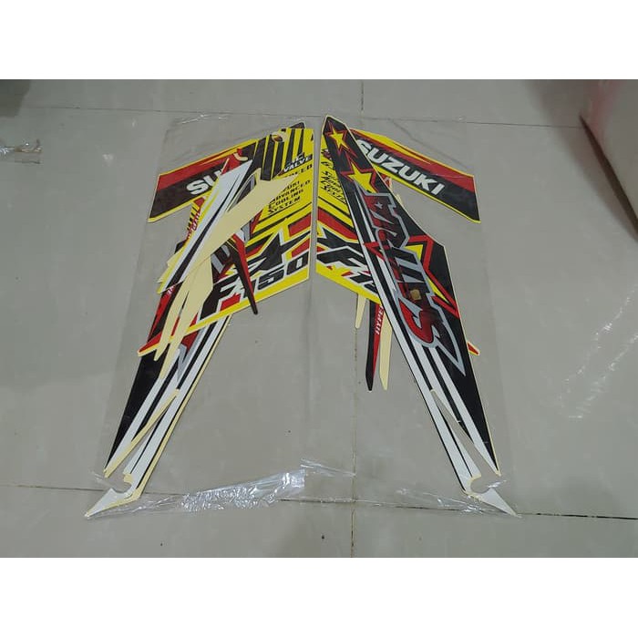 Stiker Bodi & Lis Body & Striping Satria Fu 2014 Hitam Kuning