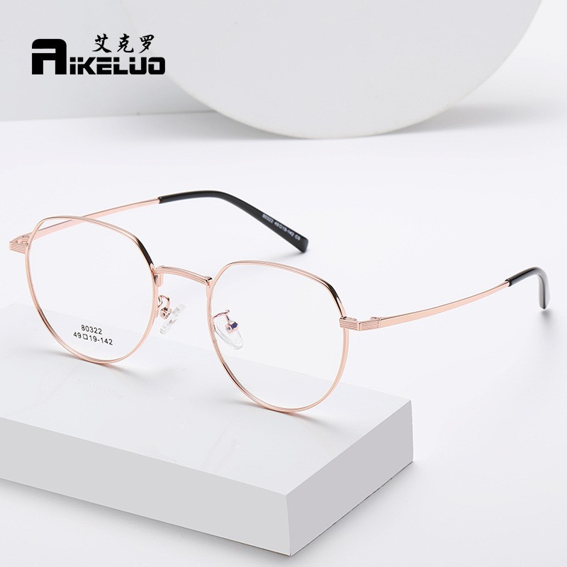 *ALIBABA1688*Kacamata Anti Radiasi/ Kacamata Baca Frame Anti Radiasi Kacamata Metal Gaya Retro Untuk Pria / Wanita