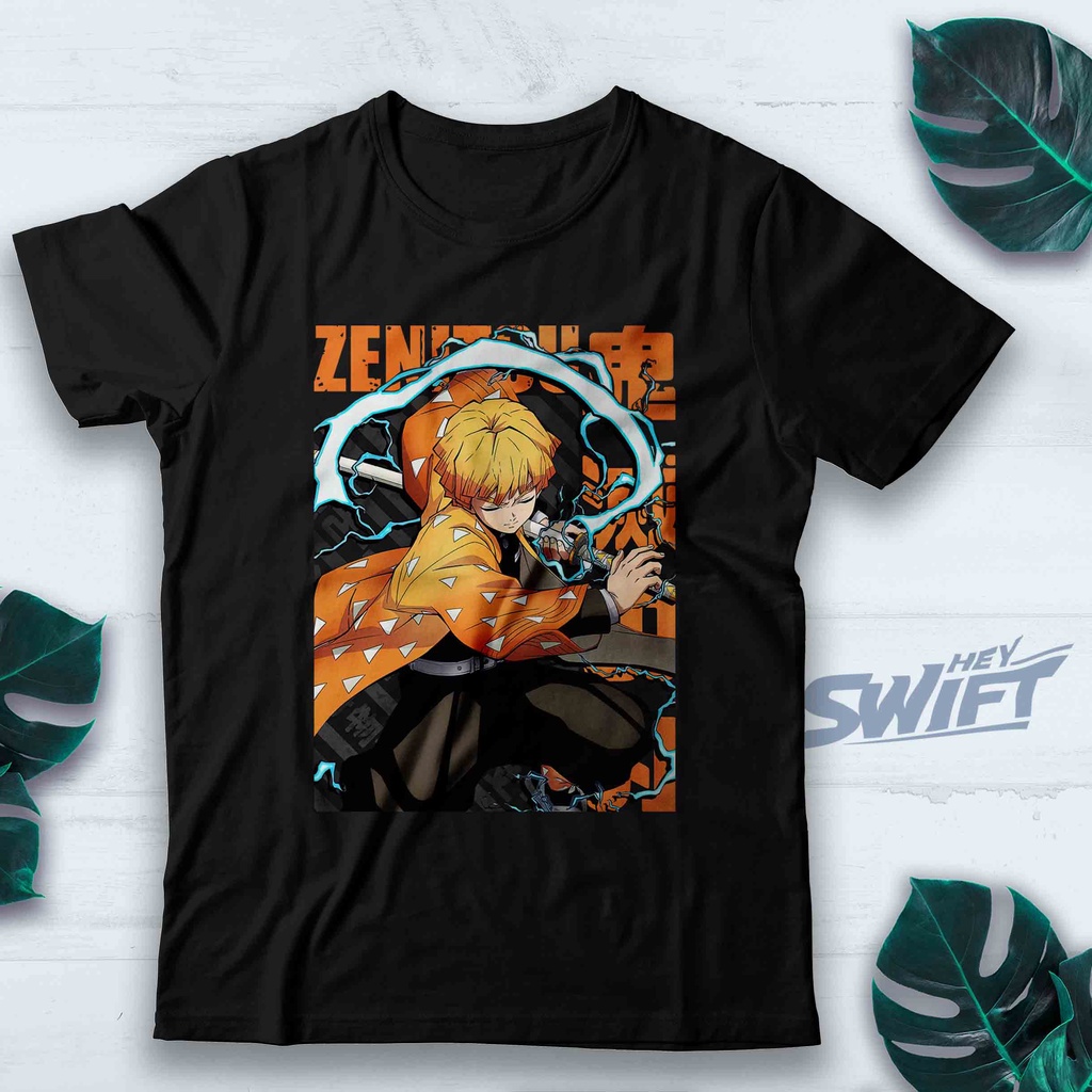 KAOS Kimetsu no Yaiba - Agatsuma Zenitsui TSHIRT BAJU DISTRO