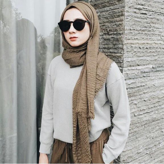  Pashmina  Crinkle  Murah Arab Crinkle  Babat Arabian Shawl  