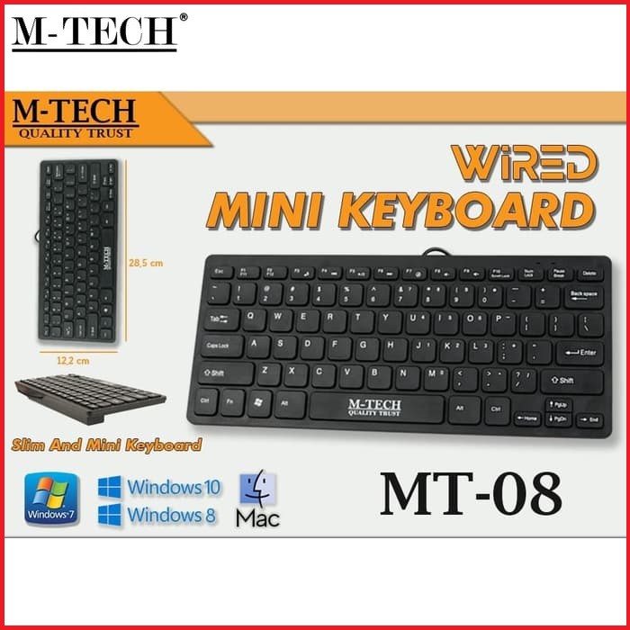 M-Tech MT-08 Keyboard Wired USB Mini Multi MTech MT 08