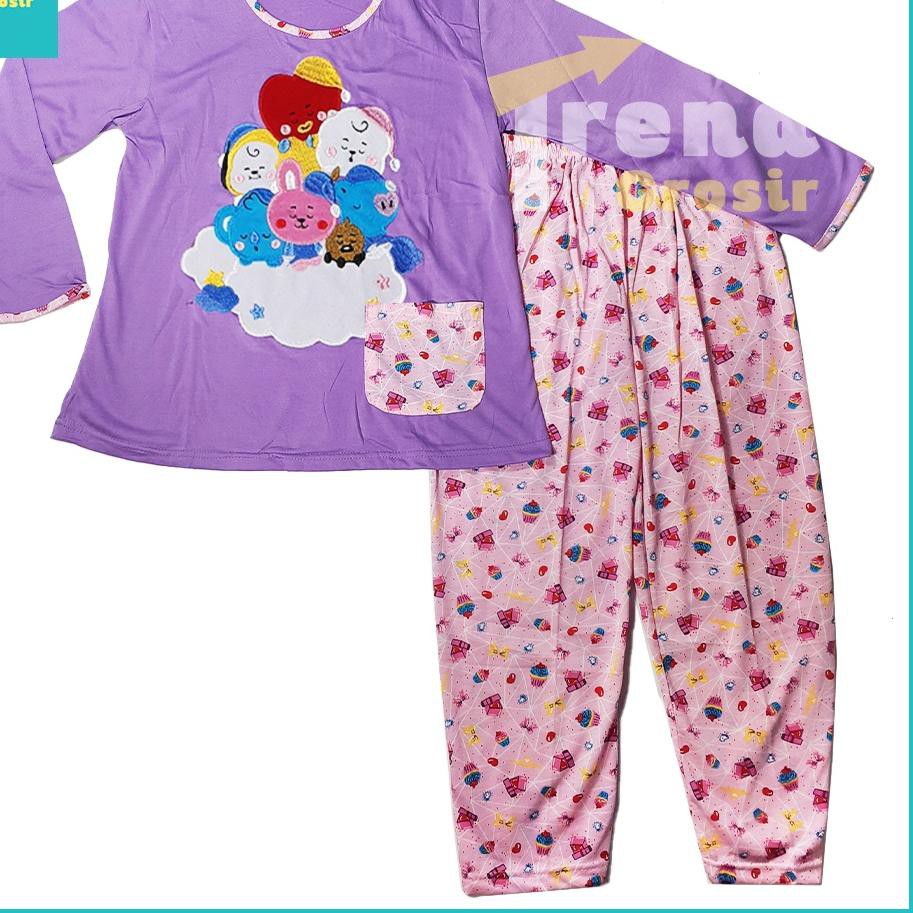 ♨ Setelan Anak Perempuan 7-13 Tahun / Piyama Anak BT21 / Baju Tidur Anak Perempuan BTS / PP ゔ