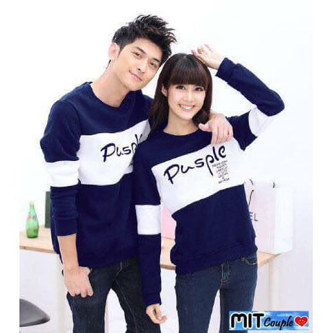 SWEATER COUPLE LENGAN PANJANG BAJU PASANGAN KAPELAN PACAR PUSPLE