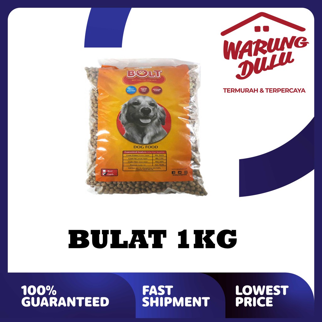 BOLT DOG BEEF BULAT/SEGITIGA/LAMB 1KG