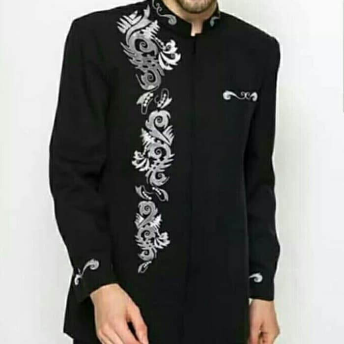 KOKO MUSLIM JEFRI HITAM Kemeja Koko Modern