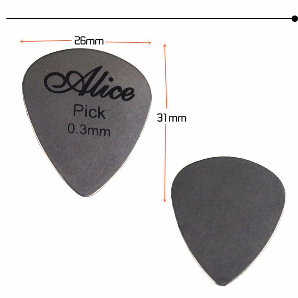 [Elegan] Picks Gitar Aksesoris Gitar Silver Metal Bass Tipis