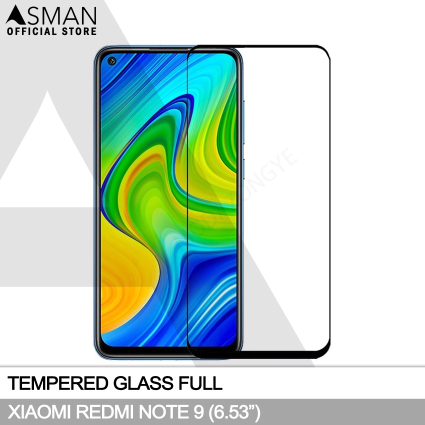 Tempered Glass Full Xiaomi Redmi Note 9 (6.53&quot;) | Anti Gores Kaca - Hitam