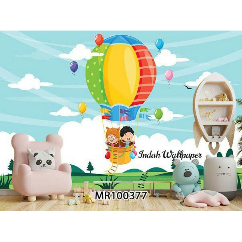Wallpaper Dinding Mural 3D Photowall Anak Ceria Lucu 5 Varian