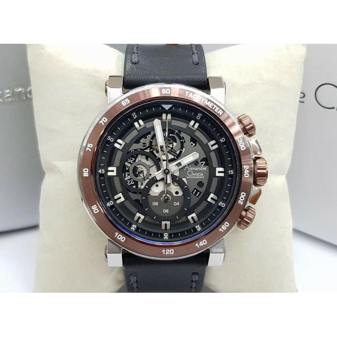 JAM TANGAN ORIGINAL ALEXANDRE CHRISTIE AC 6429 BROWN
